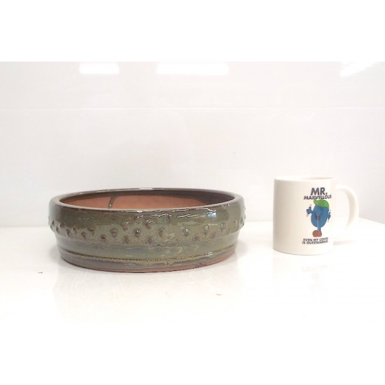 Green glazed round 
